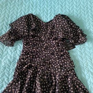 Off The Shoulder Floral Print Dress